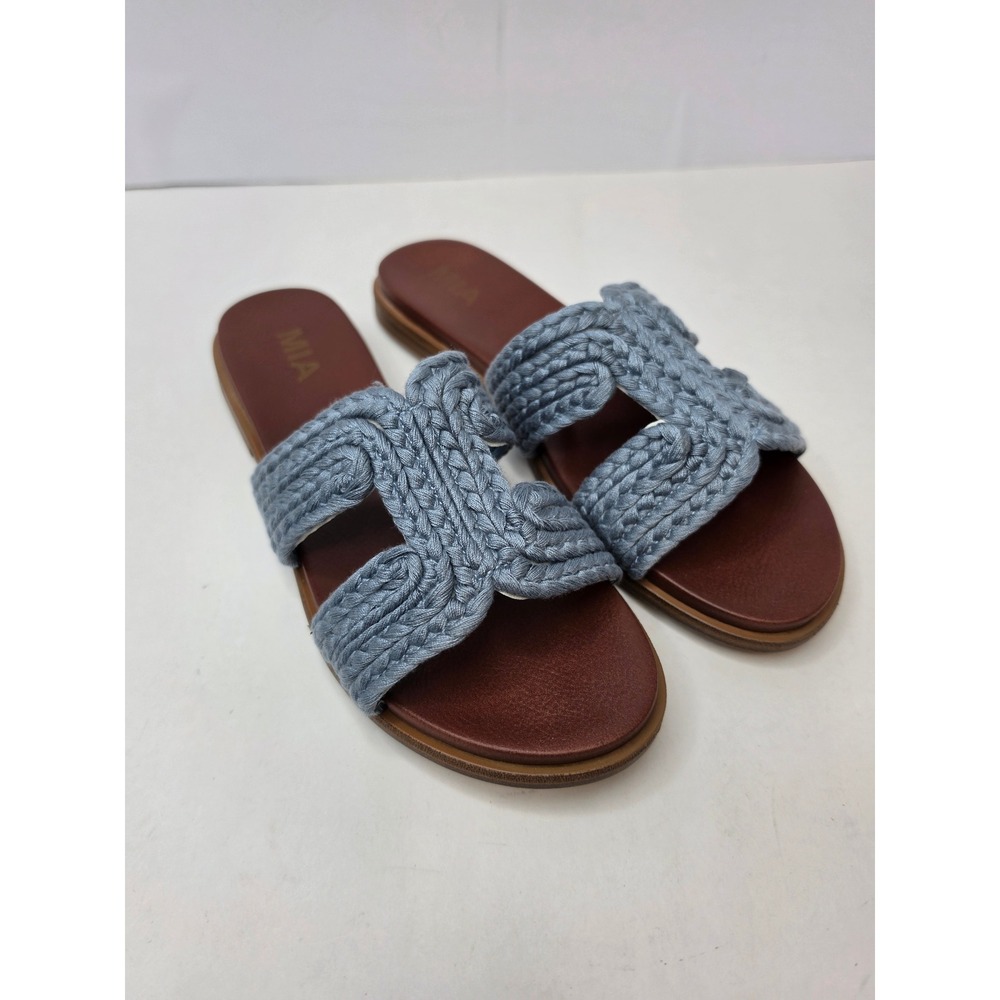 MIA Poet Rope Slide Sandals Blue Size 7.5 Vacation Summer
